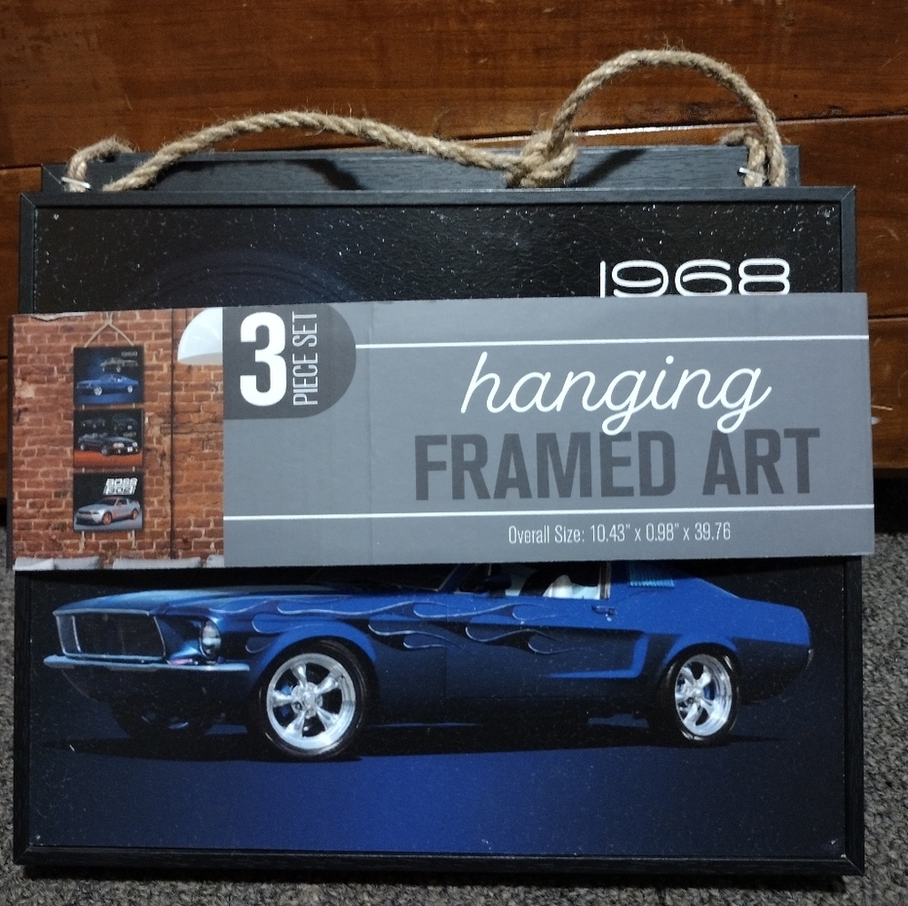 Ford Mustang 3 Picture Ready To Hang Framed Picture Set